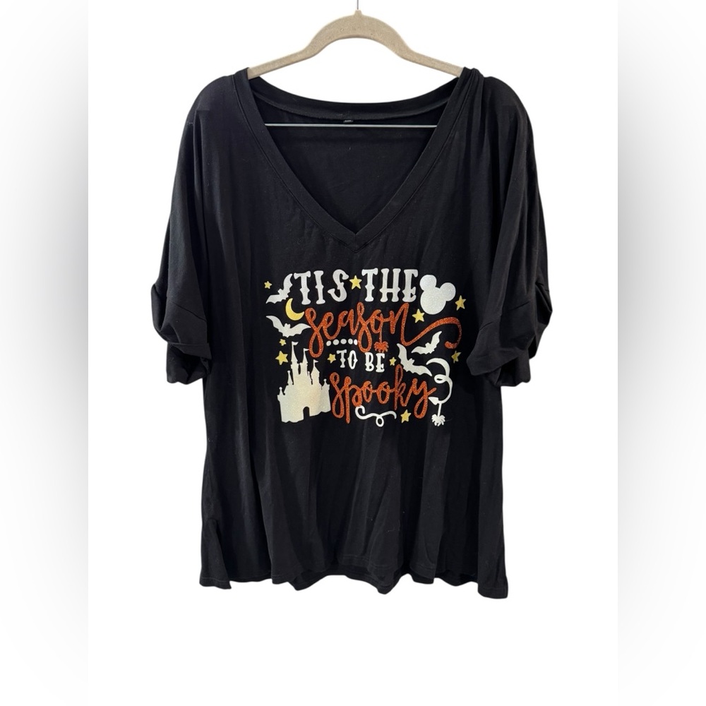 Black Disney Halloween Graphic‎ T-Shirt